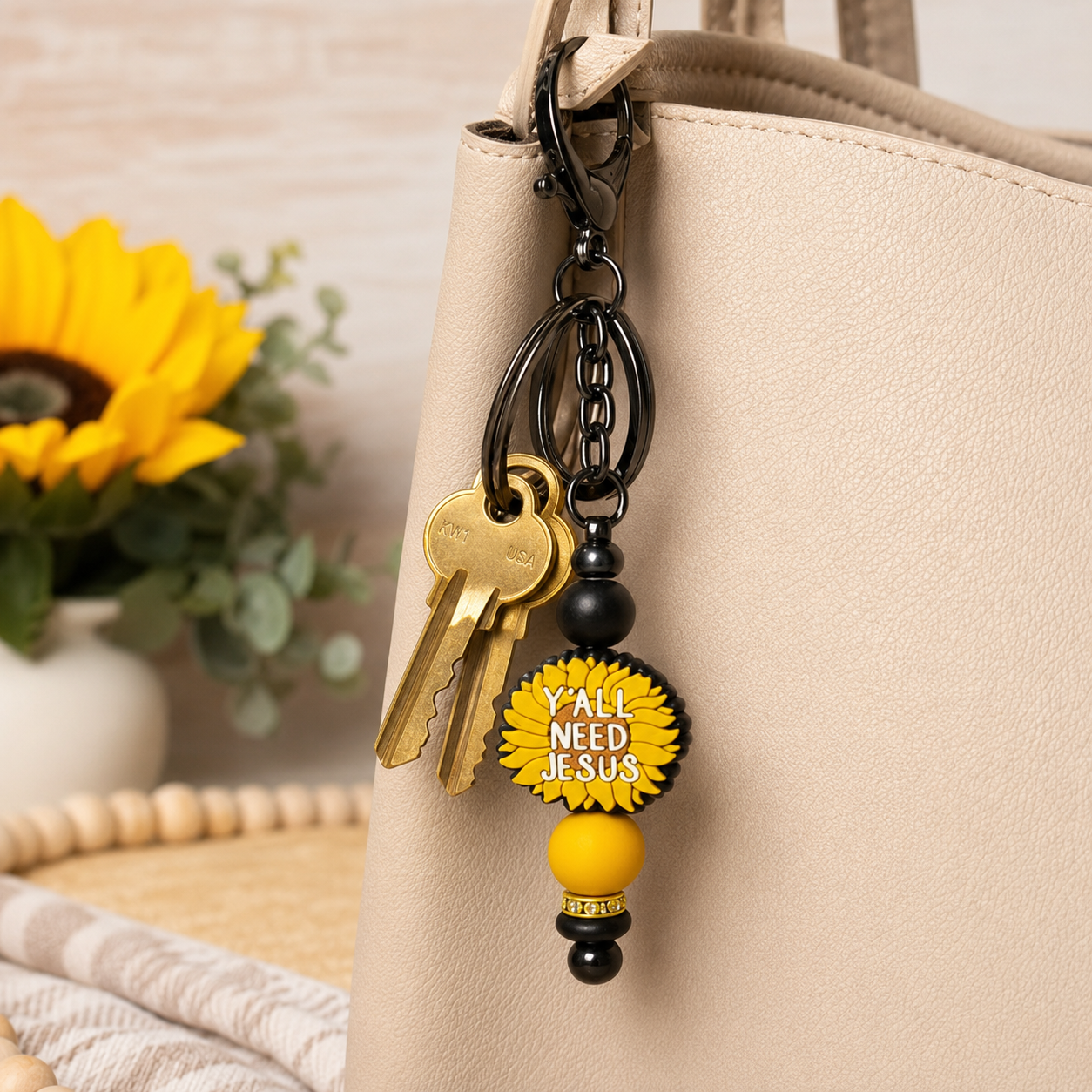 BEADED KEYCHAINS/BAG CHARMS