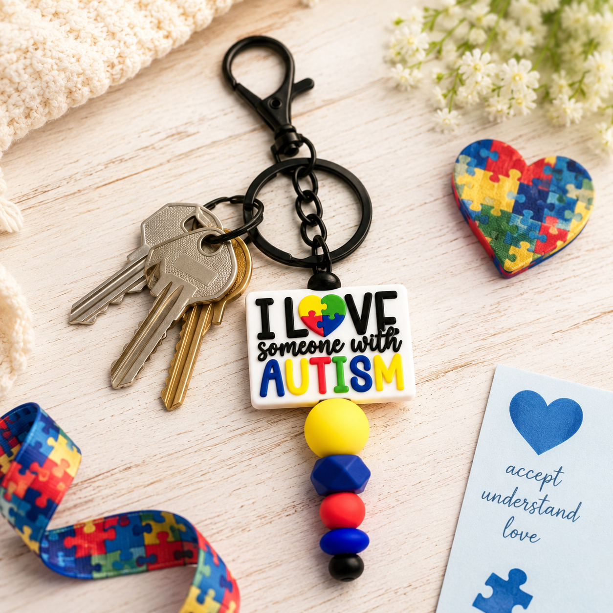 BEADED KEYCHAINS/BAG CHARMS
