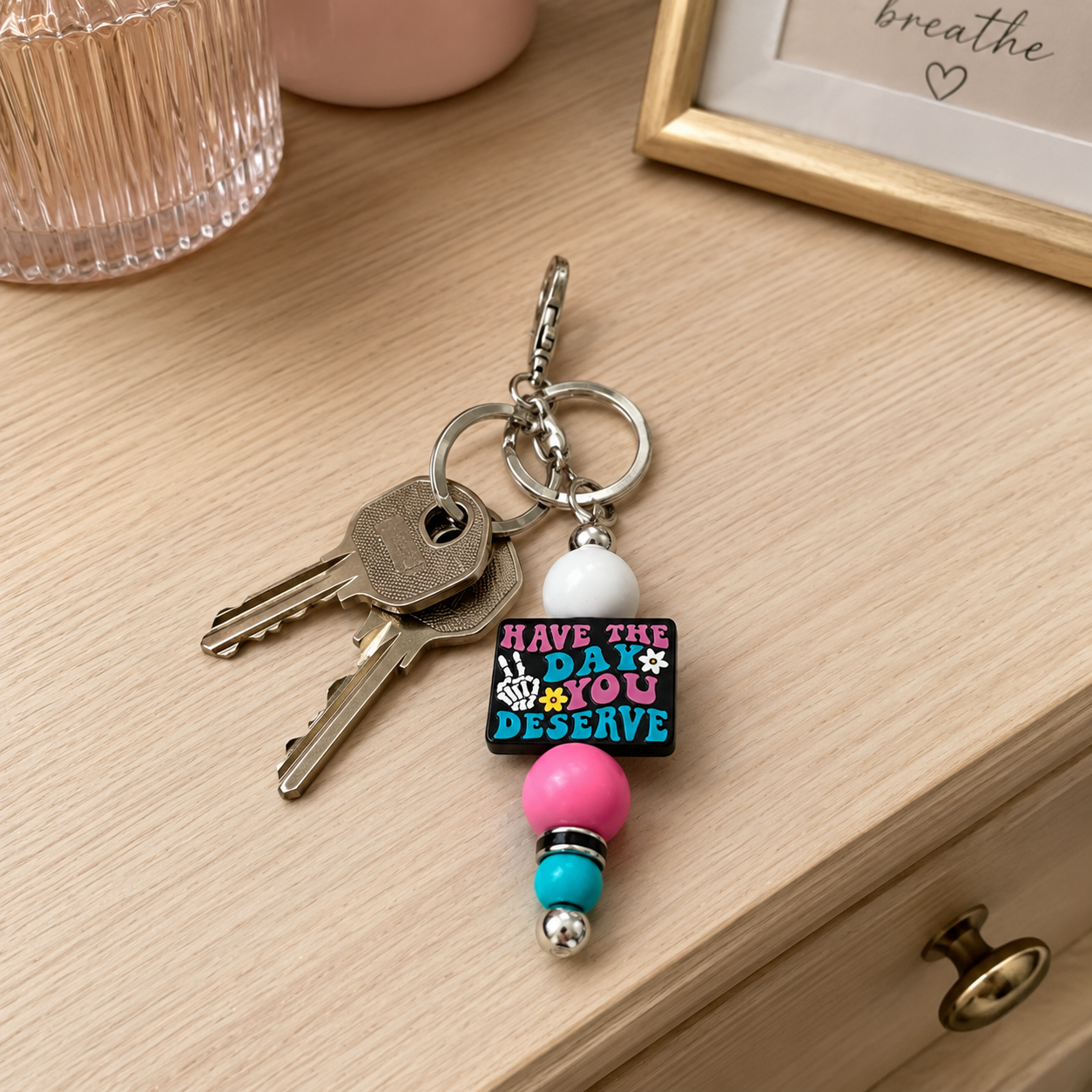 BEADED KEYCHAINS/BAG CHARMS