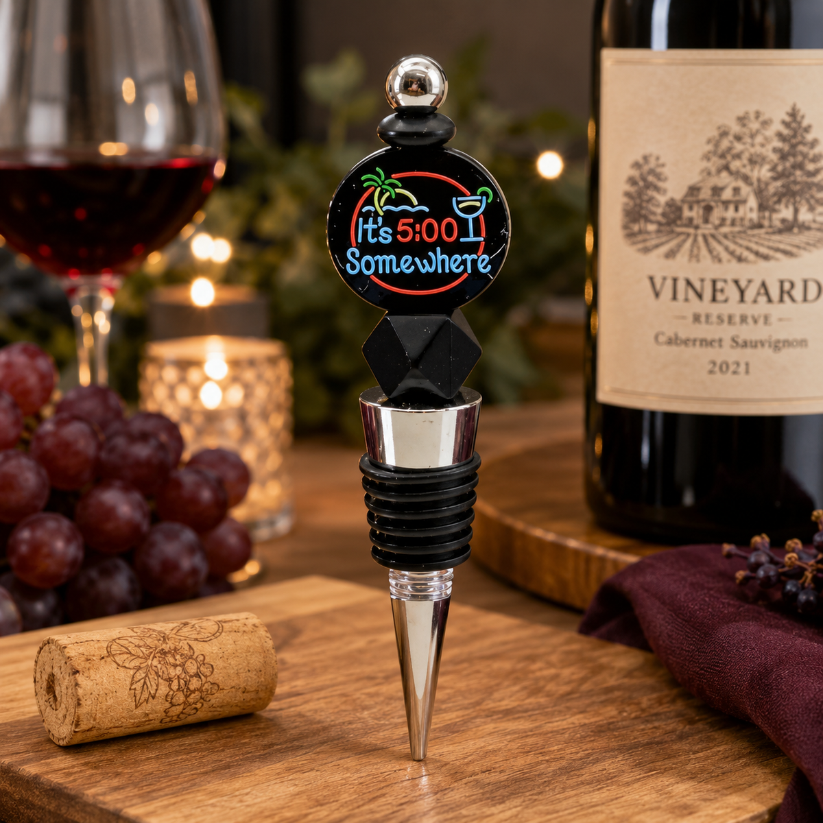 Beaded Wine Bottle Stopper