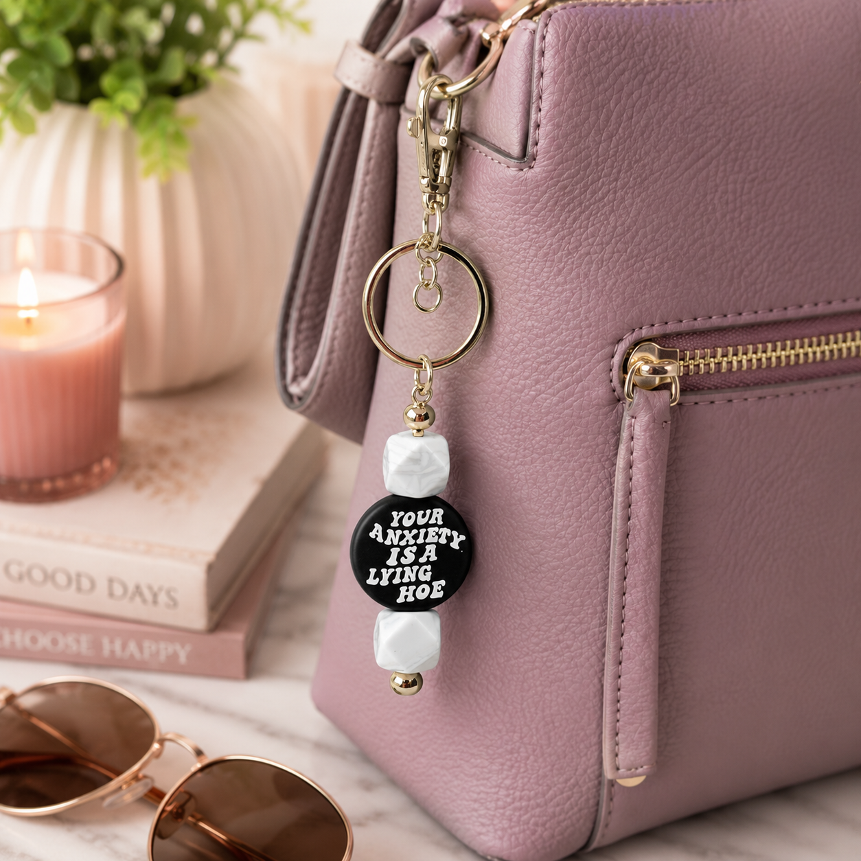 BEADED KEYCHAINS/BAG CHARMS