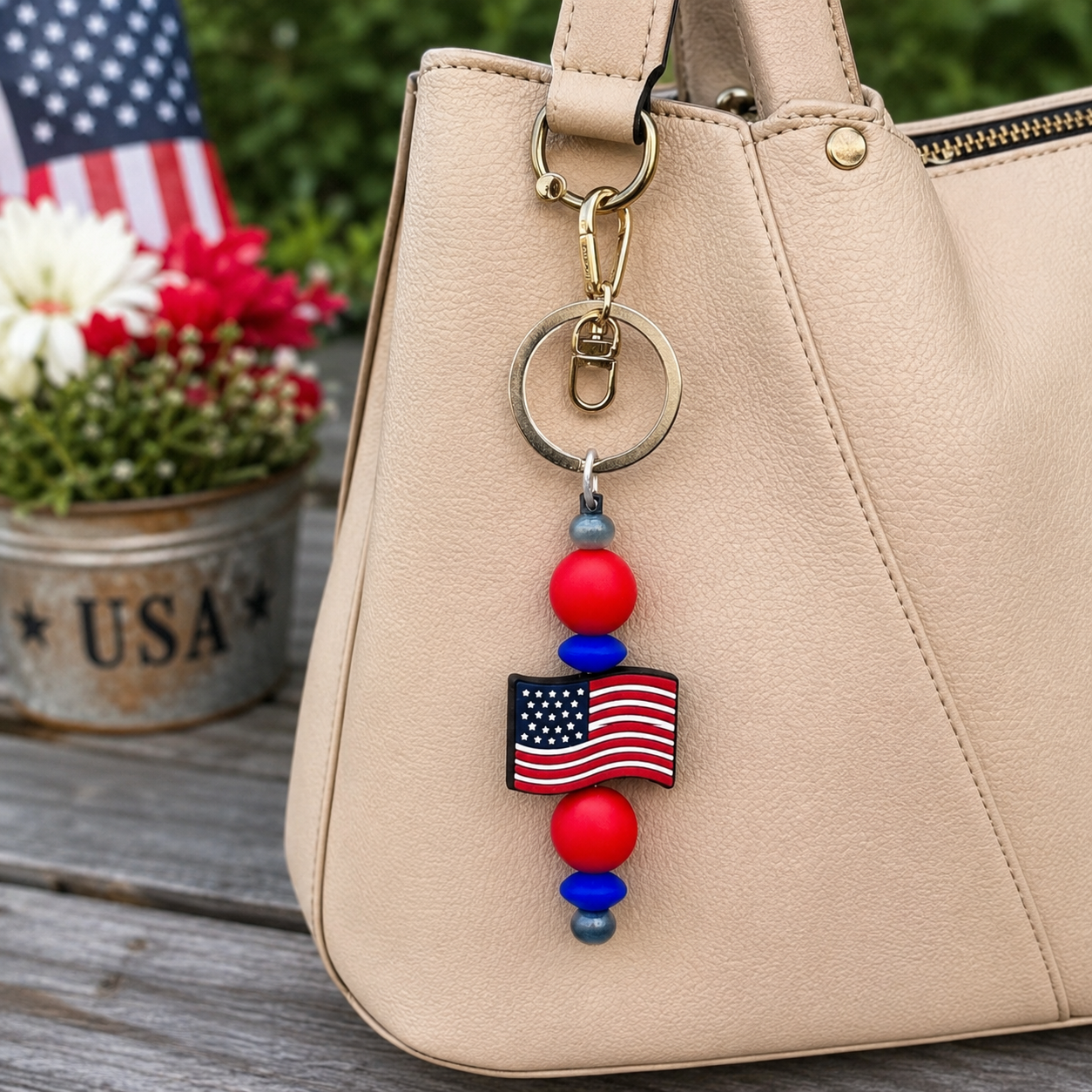 BEADED KEYCHAINS/BAG CHARMS