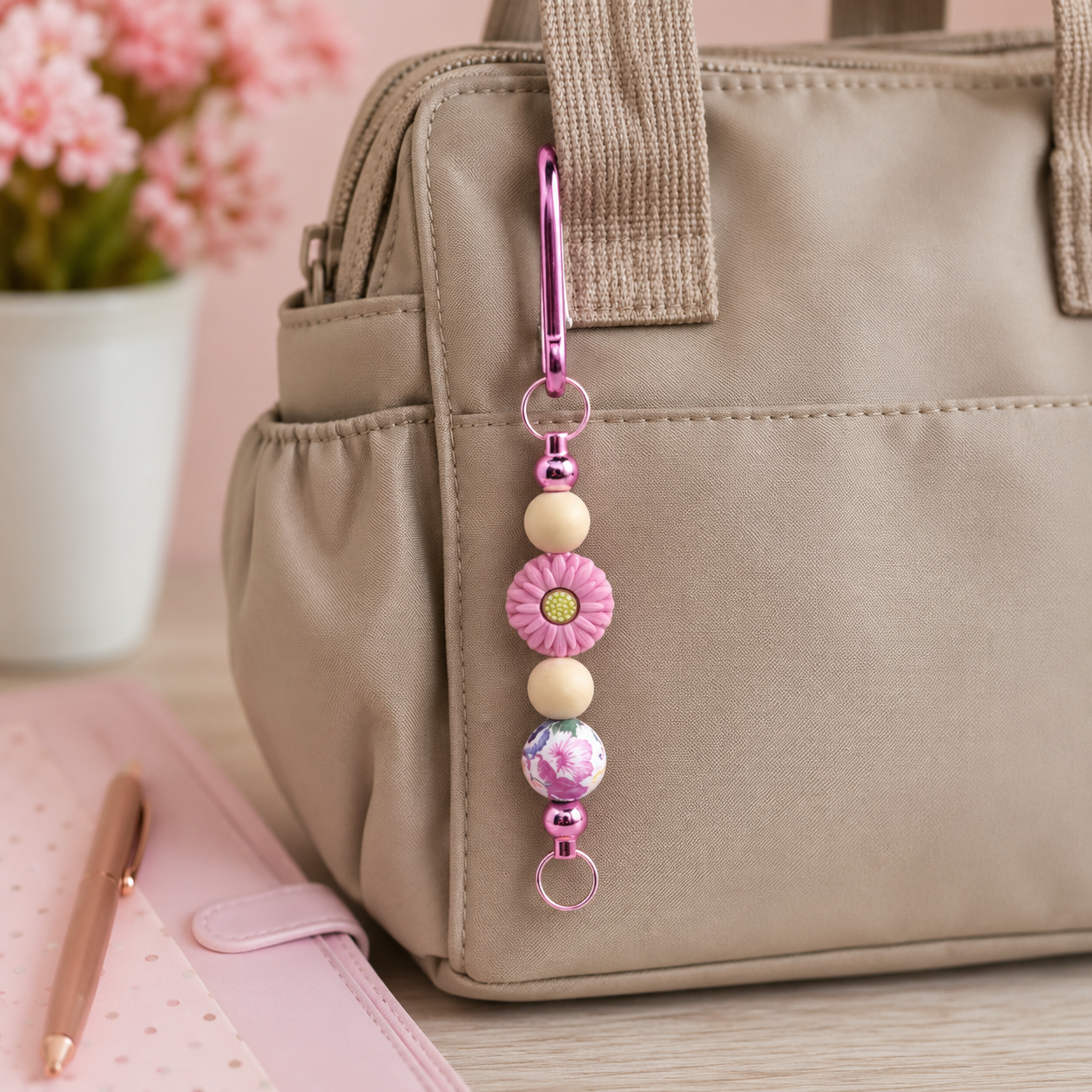 BEADED KEYCHAINS/BAG CHARMS